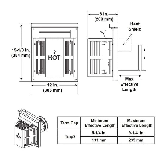 Majestic Horizontal Trapezoid Termination Kit