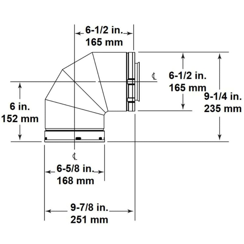 Load image into Gallery viewer, Majestic 90 Degree Elbow (4 X 6 5/8)
