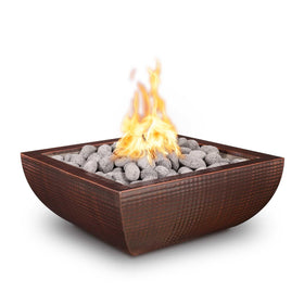 Square Avalon - Hammered Copper | Fire Bowls