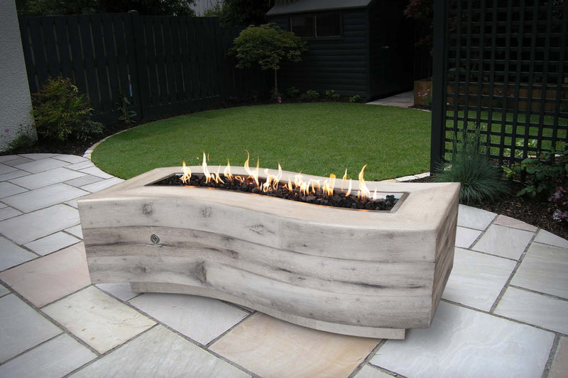 Load image into Gallery viewer, 60&quot; Rectangular Big Sur - Wood Grain GFRC Concrete | Fire Pits
