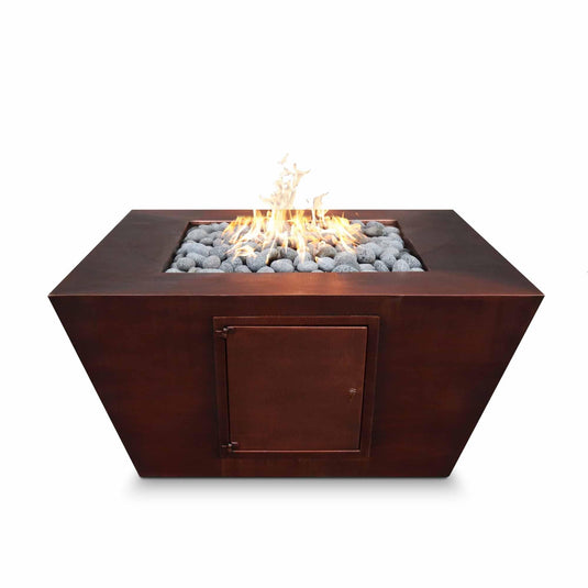 Square Redan - Hammered Copper | Fire Pits