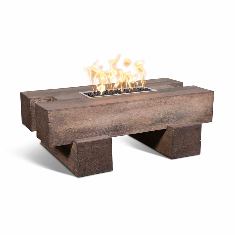 Load image into Gallery viewer, 48&quot; Rectangular Palo - Wood Grain GFRC Concrete | Fire Pits
