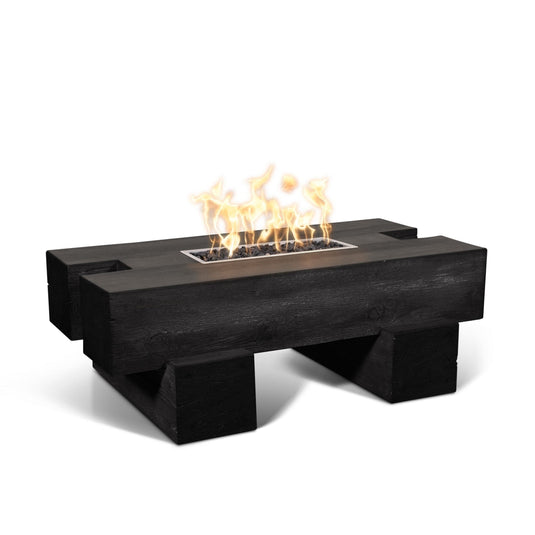 48" Rectangular Palo - Wood Grain GFRC Concrete | Fire Pits