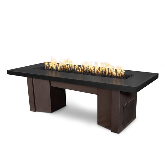 48" Rectangular Alameda Fire Table - Powder Coated Metal | Fire Table