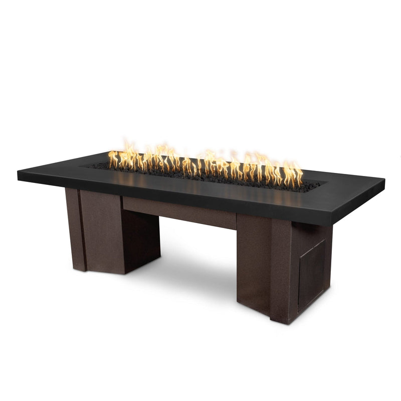 Load image into Gallery viewer, 78&quot; Alameda Wood Grain - Oak Concrete Top &amp; Powder Coated Base | Fire Tables
