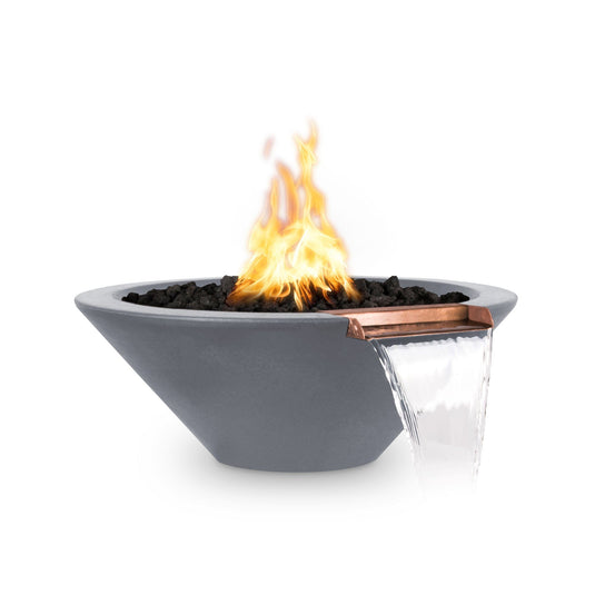 36" Round Cazo - GFRC Concrete - Liquid Propane | Fire & Water Bowl