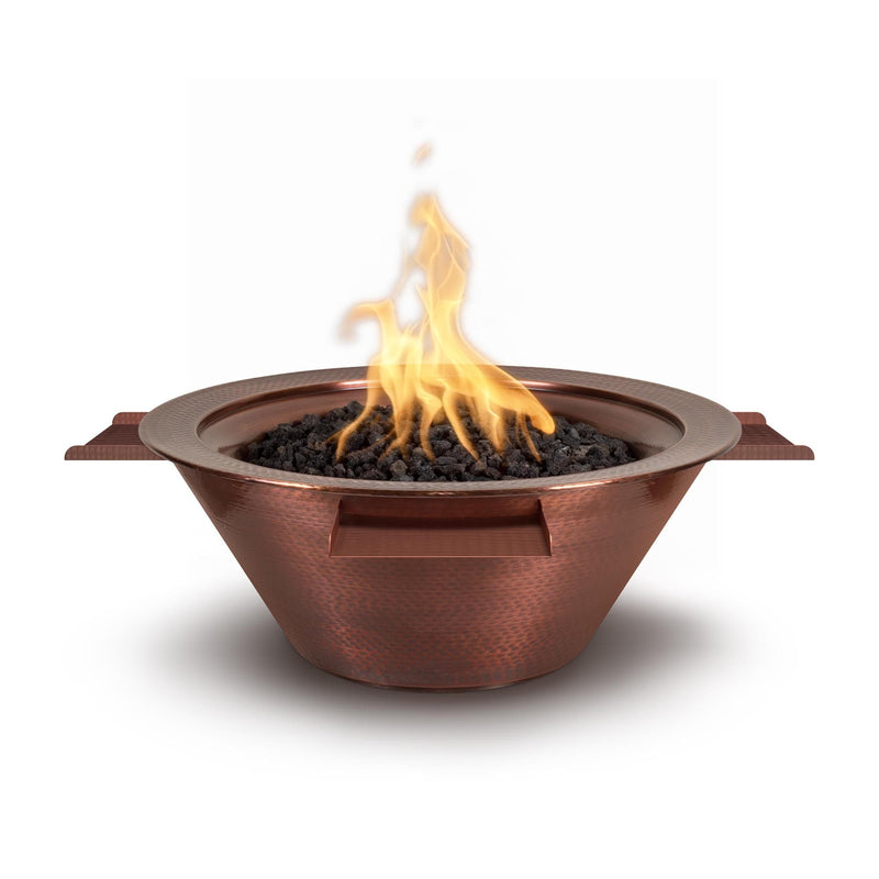 Load image into Gallery viewer, Round Cazo Hammered Copper 4-Way | Fire &amp; Water Bowl
