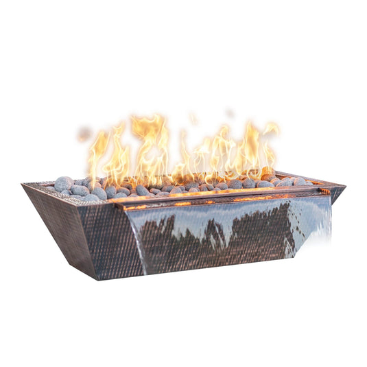 Rectangular Linear Maya - Hammered Copper | Fire & Water Bowl