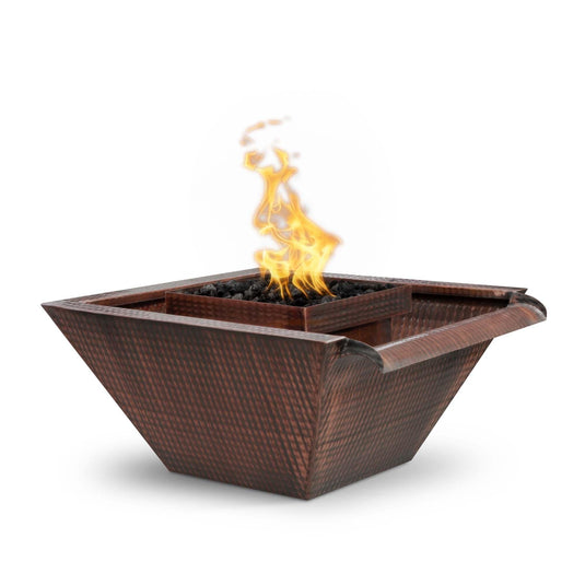 Square Maya Stainless Steel - Wide Gravity Spill | Fire & Water Bowl
