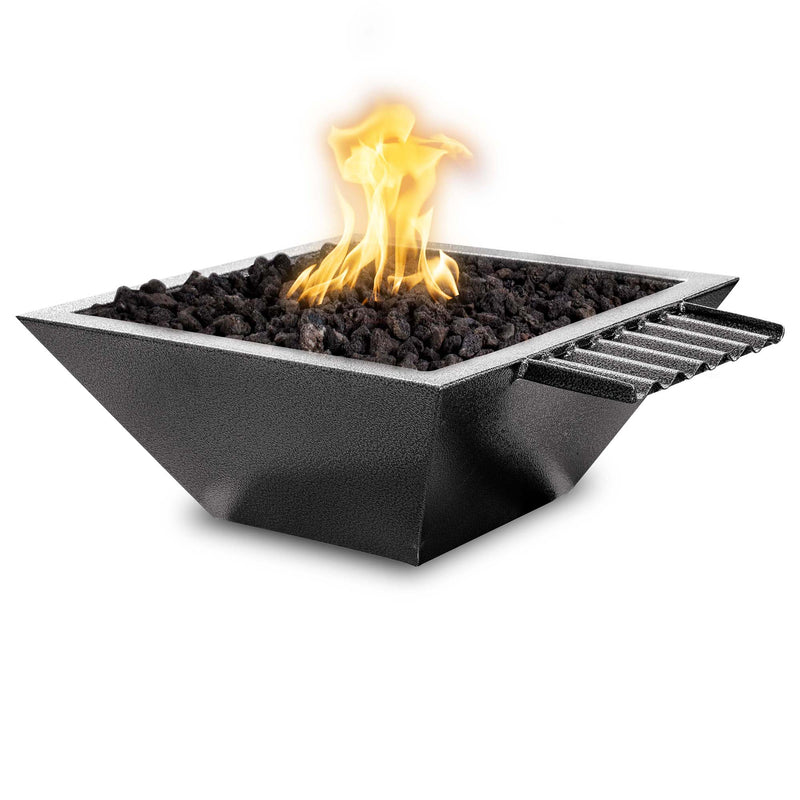 Load image into Gallery viewer, 30&quot; Square Maya Powder Coated - Wave Scupper | Fire &amp; Water Bowl
