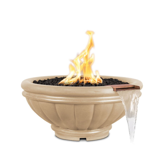 36" Round Roma - GFRC Concrete - Liquid Propane | Fire & Water Bowl