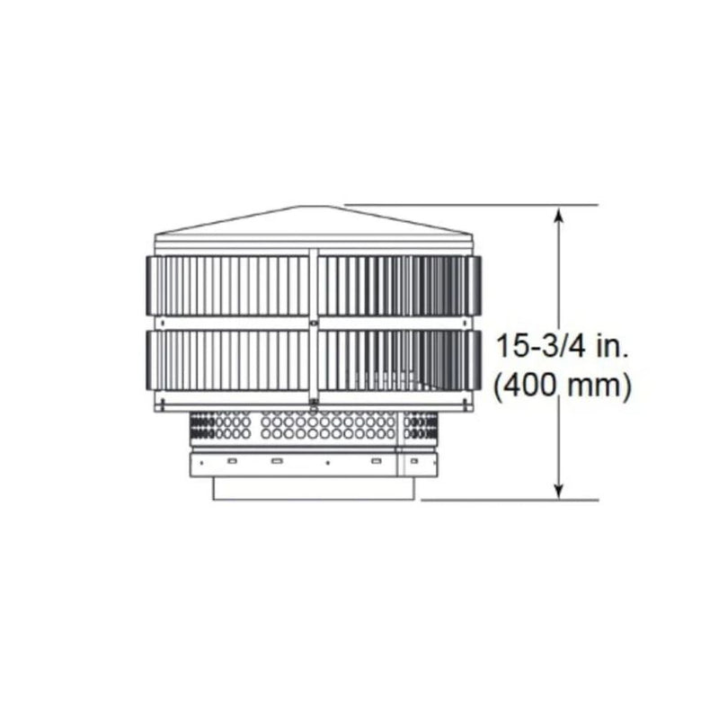 Load image into Gallery viewer, Majestic Round Termination Cap With Storm Collar (includes 34508 storm collar)
