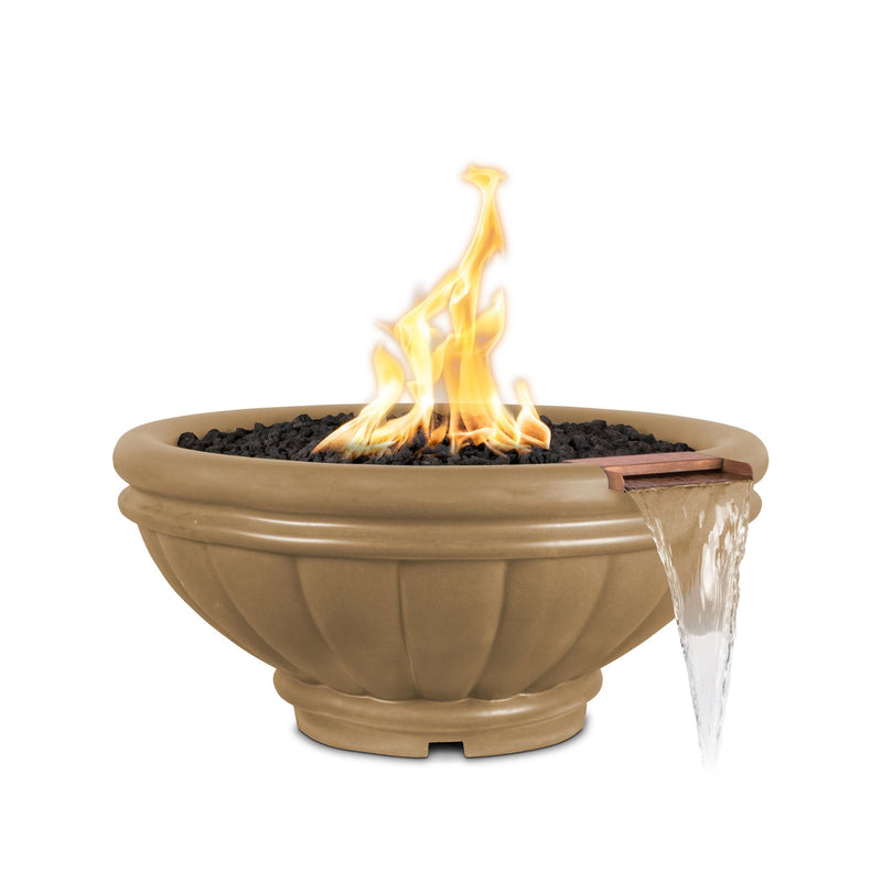 Load image into Gallery viewer, 24&quot; Round Roma - GFRC Concrete - Natural Gas | Fire &amp; Water Bowl
