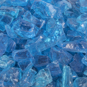 25lb bag - Turquoise Glass - 1/2