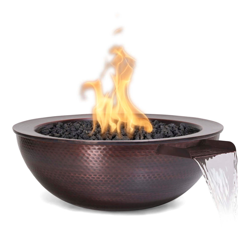 Load image into Gallery viewer, 27&quot; Round Sedona Hammered Copper | Fire &amp; Water Bowl
