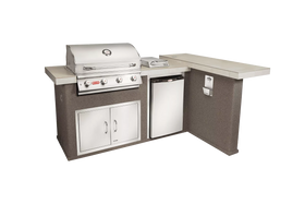 Luxury Q Outdoor L-Shaped Kitchen & Grill | BBQ Island