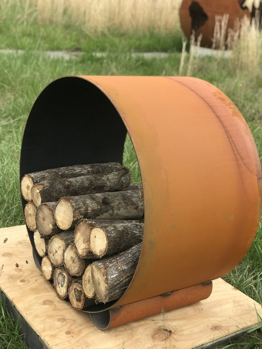 The Orbit - Round Steel Log Rack