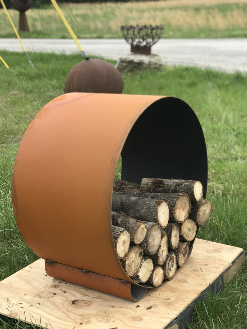 Load image into Gallery viewer, The Orbit - Round Steel Log Rack
