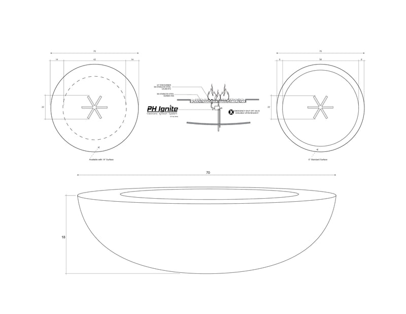 Load image into Gallery viewer, Prism Hardscapes Moderno 70 | Fire Bowl
