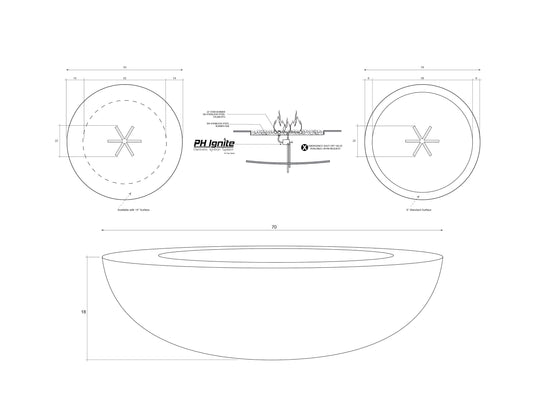 Prism Hardscapes Moderno 70 | Fire Bowl