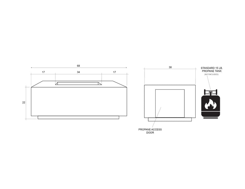 Load image into Gallery viewer, Prism Hardscapes Porto 68 | Fire Table
