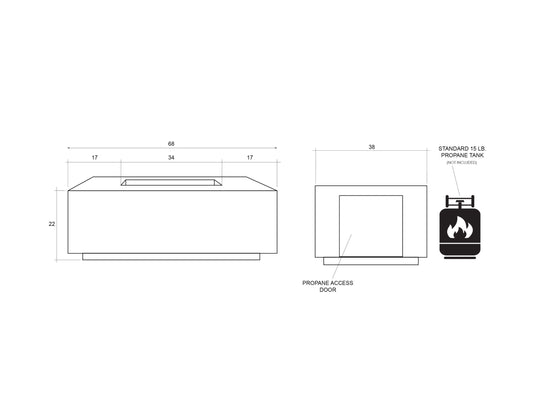 Prism Hardscapes Porto 68 | Fire Table