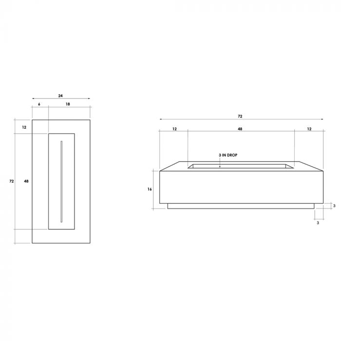 Load image into Gallery viewer, Prism Hardscapes Tavola 72 Narrow | Fire Table
